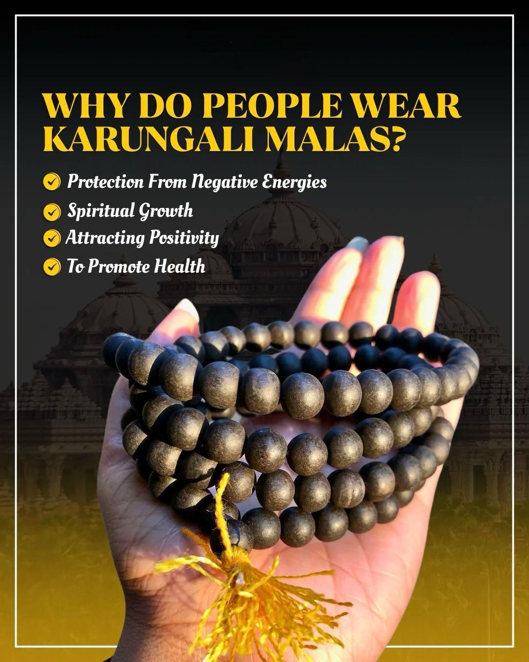 Original Karungali Mala 108 Beads Ebony Wood - (1p) Accessories