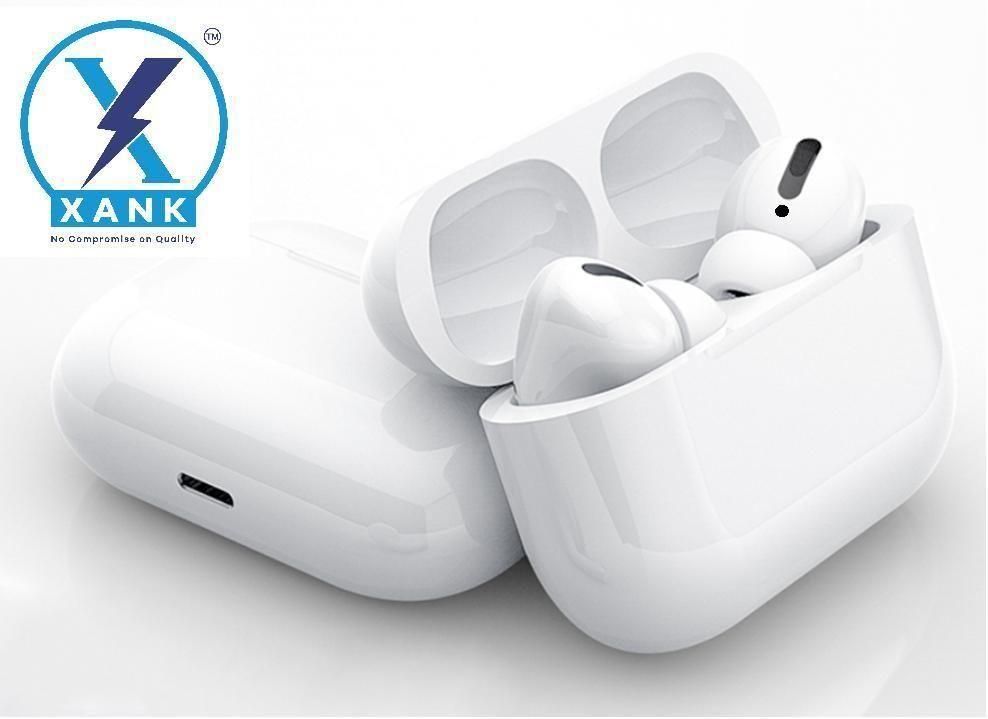 XANK Air-pods Pro with Wireless Charging Case with Sensor Enabled Bluetooth Headset (White, True Wireless) Earphones