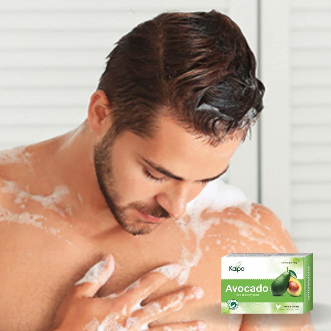 KAIPO Avocado Soap with Cucumber Extracts ,Vegetable Oils for Great Effect Soap