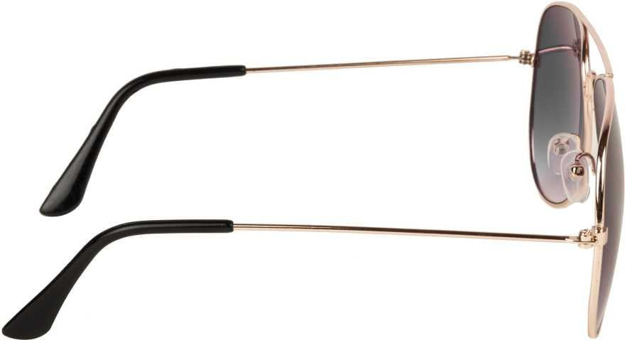 Unisex Black Golden Aviator Sunglass Sunglass