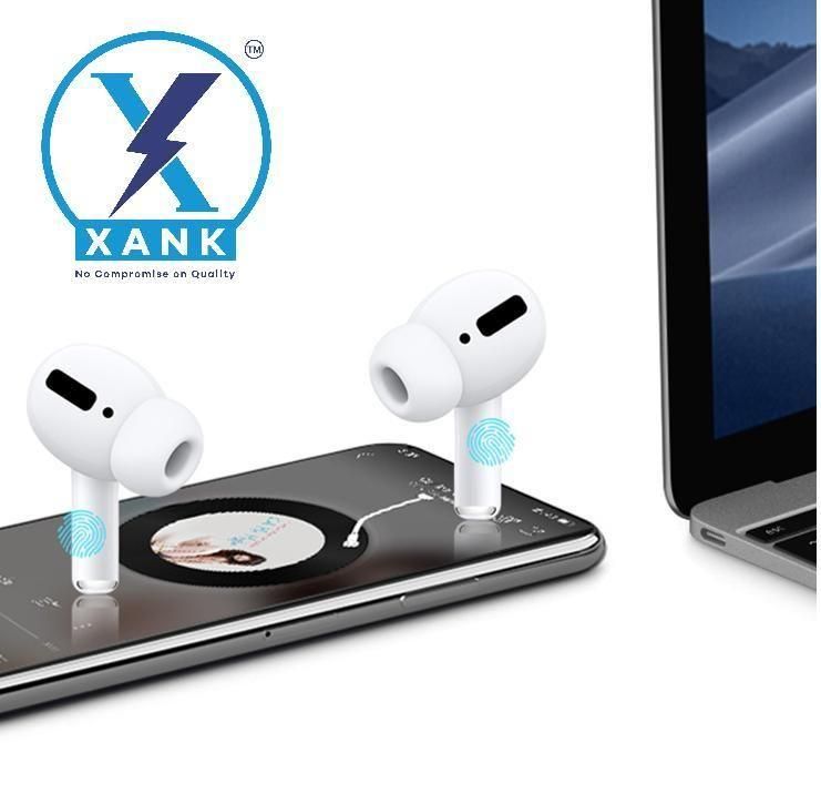 XANK Air-pods Pro with Wireless Charging Case with Sensor Enabled Bluetooth Headset (White, True Wireless) Earphones