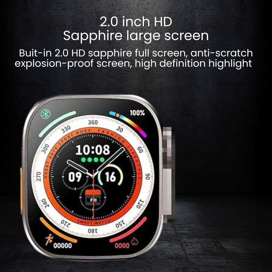T900 Ultra Smart Watch, Bluetooth Calling, 2.09 Big Display, Advanced Health Monitoring & Smart Notifications Smart Watch
