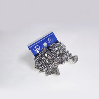 Oxidized Pendant, Earrings Combo with Free Hairclip Jewelry Sets