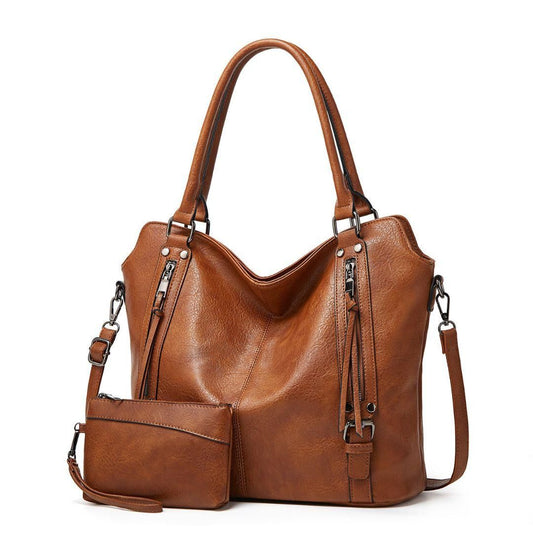 Tote Bags For Women PU Leather Hobo Bags for Women Purse Stylish 2 in 1 Handbags with Shoulder Strap Ladies Office Bag Bag