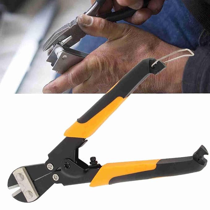 Jingdin 8" Bolt Cutter, Heavy Duty Mini-Bolt Cutters Wire Cable Cutter Pliers Shear Cutting Tool (1p) Hardware