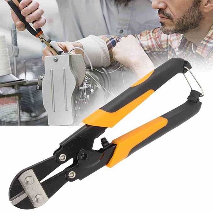 Jingdin 8" Bolt Cutter, Heavy Duty Mini-Bolt Cutters Wire Cable Cutter Pliers Shear Cutting Tool (1p) Hardware